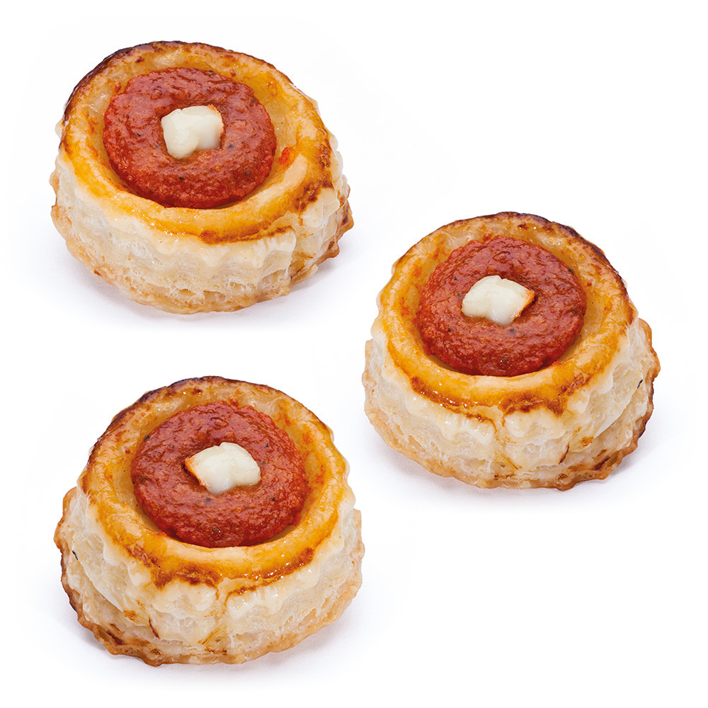 Pizzette sfoglia mignon pomodoro e mozzarella